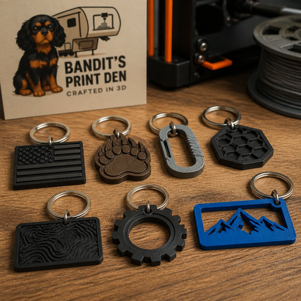 7 Personalized 3D Printed Keychains for Men