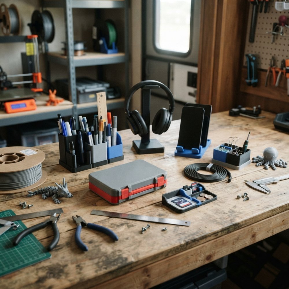 Durable 3D Printed Desk Accessories: 7 Must-Have Organizers