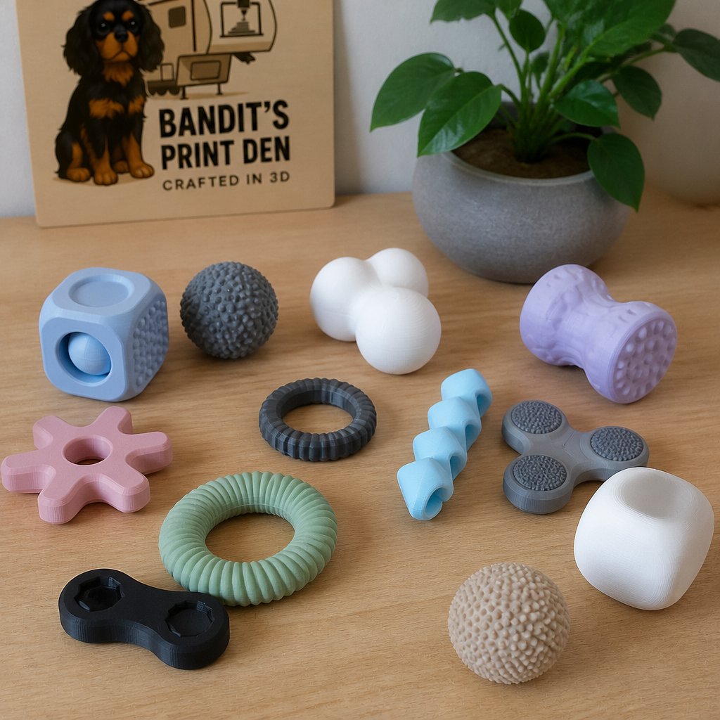 Ergonomic 3D Printed Fidgets for Hand Therapy