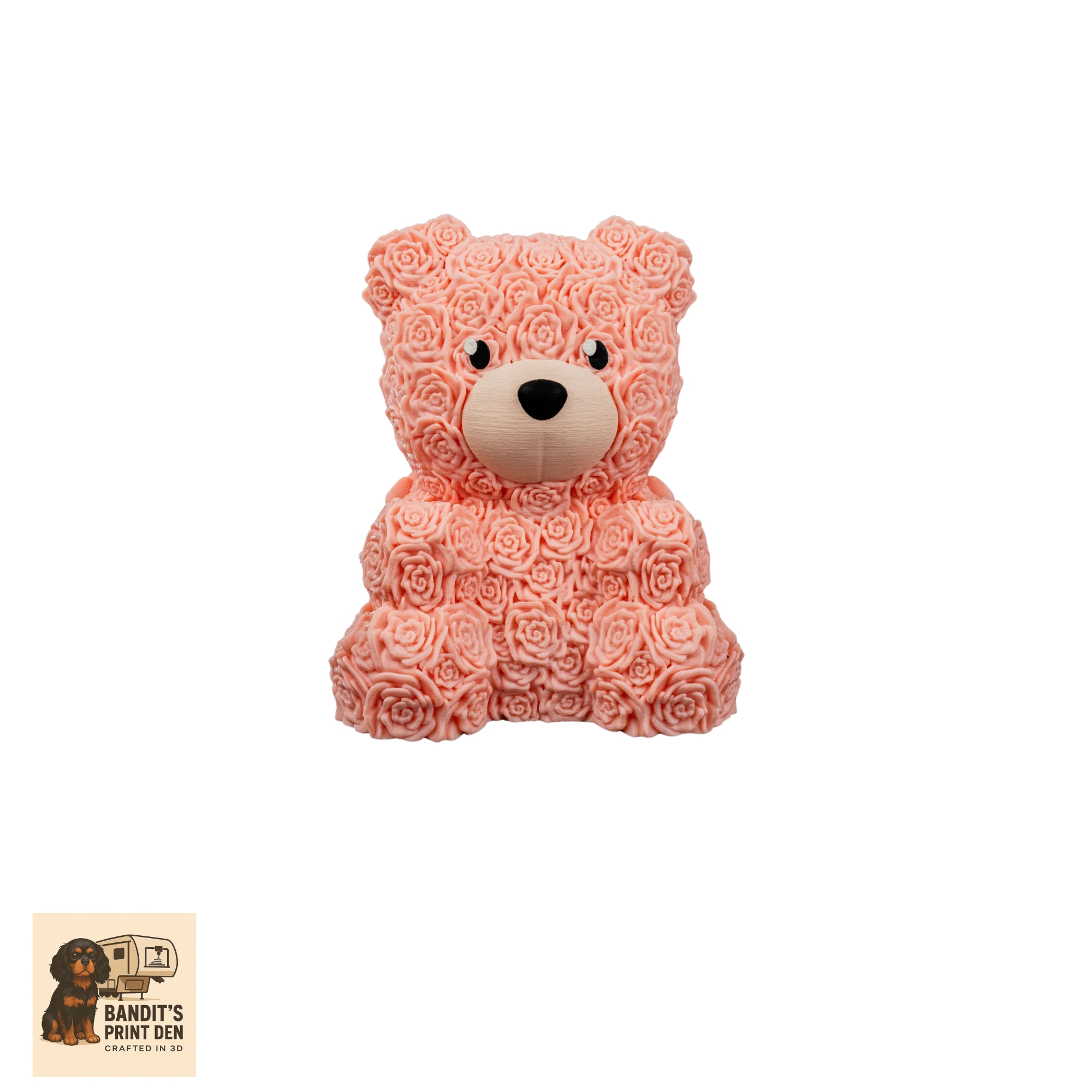 Floral Bear – 3D Printed Rose Teddy Gift