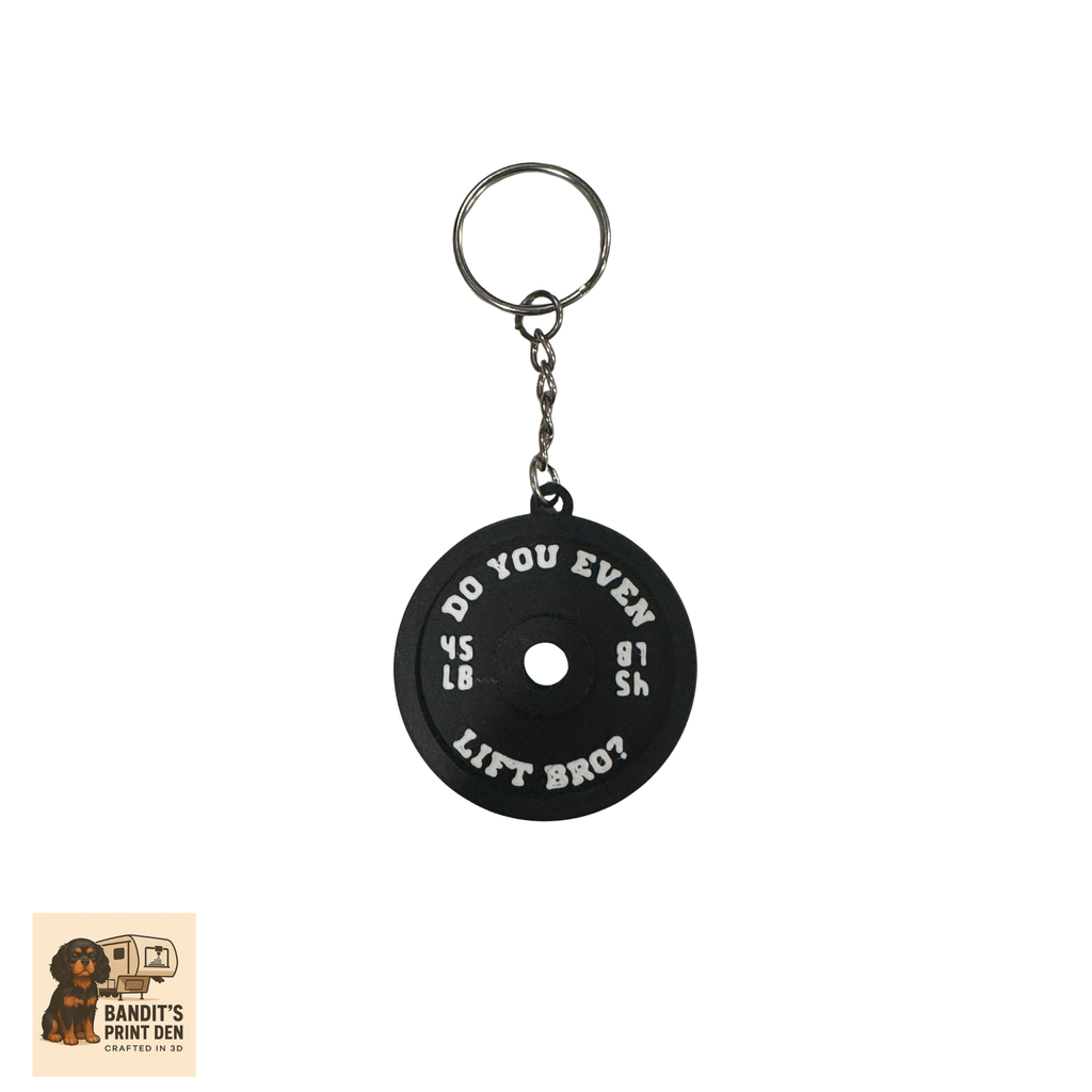 “Do You Even Lift Bro?” Weight Plate Keychain