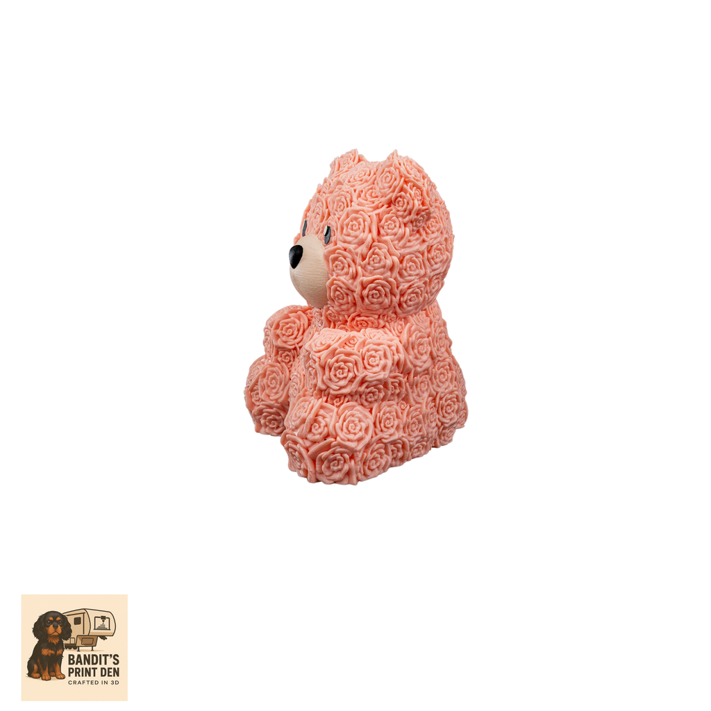 Floral Bear – 3D Printed Rose Teddy Gift