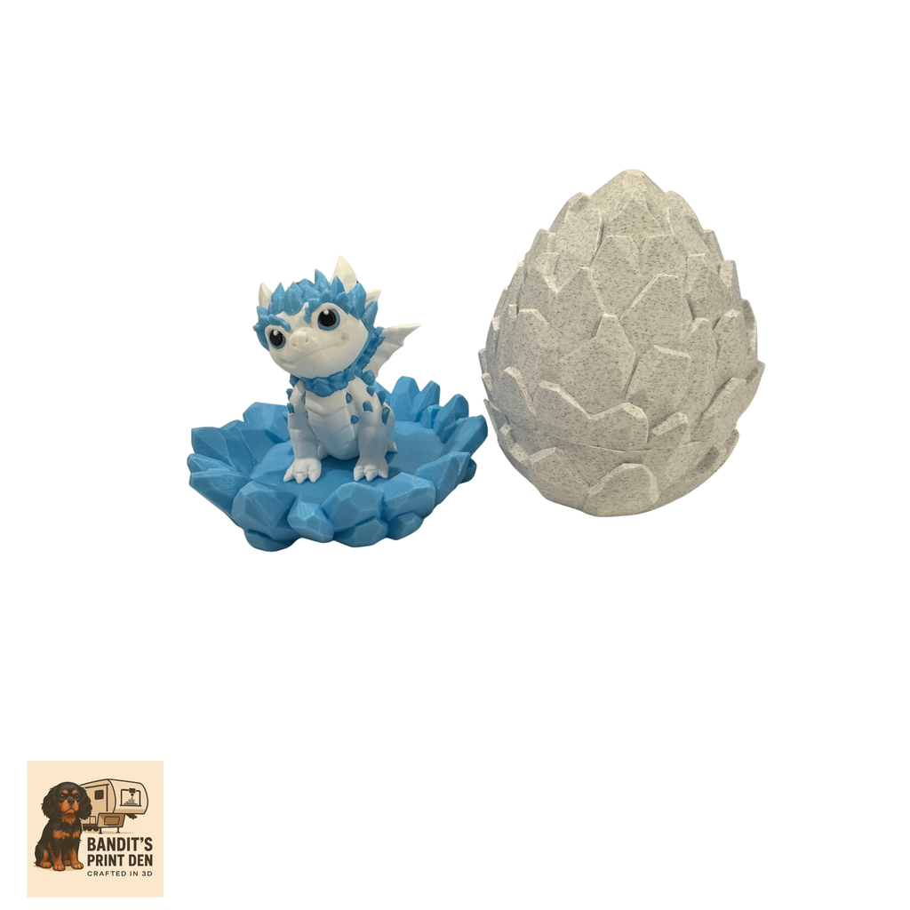 Crystallis – Ice Crystal Dragon Figurine | Bandit’s Print Den