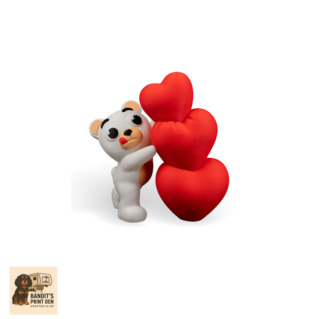 Love to Bear – Light-Up Floral Heart Teddy Décor