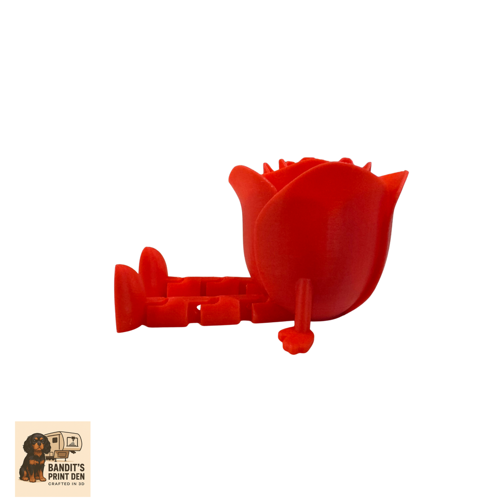 Rose On A Shelf – 3D Printed Shelf Sitter Figurine