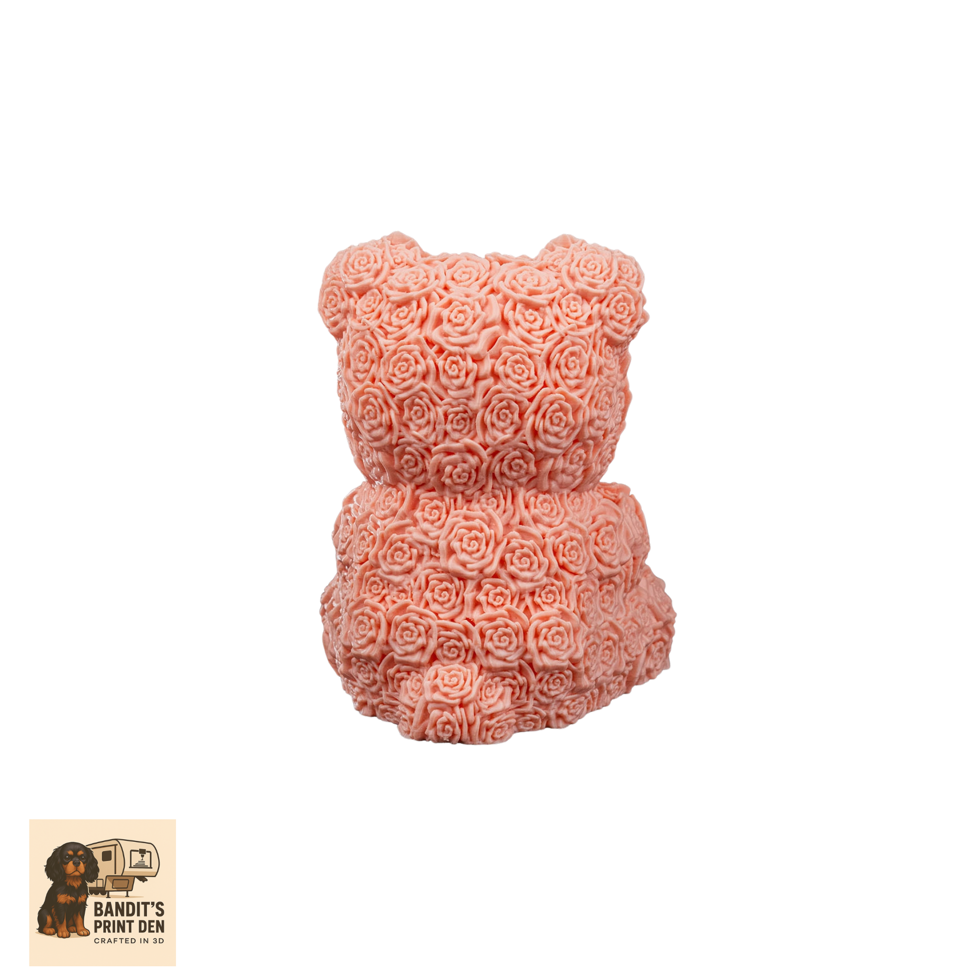 Floral Bear – 3D Printed Rose Teddy Gift
