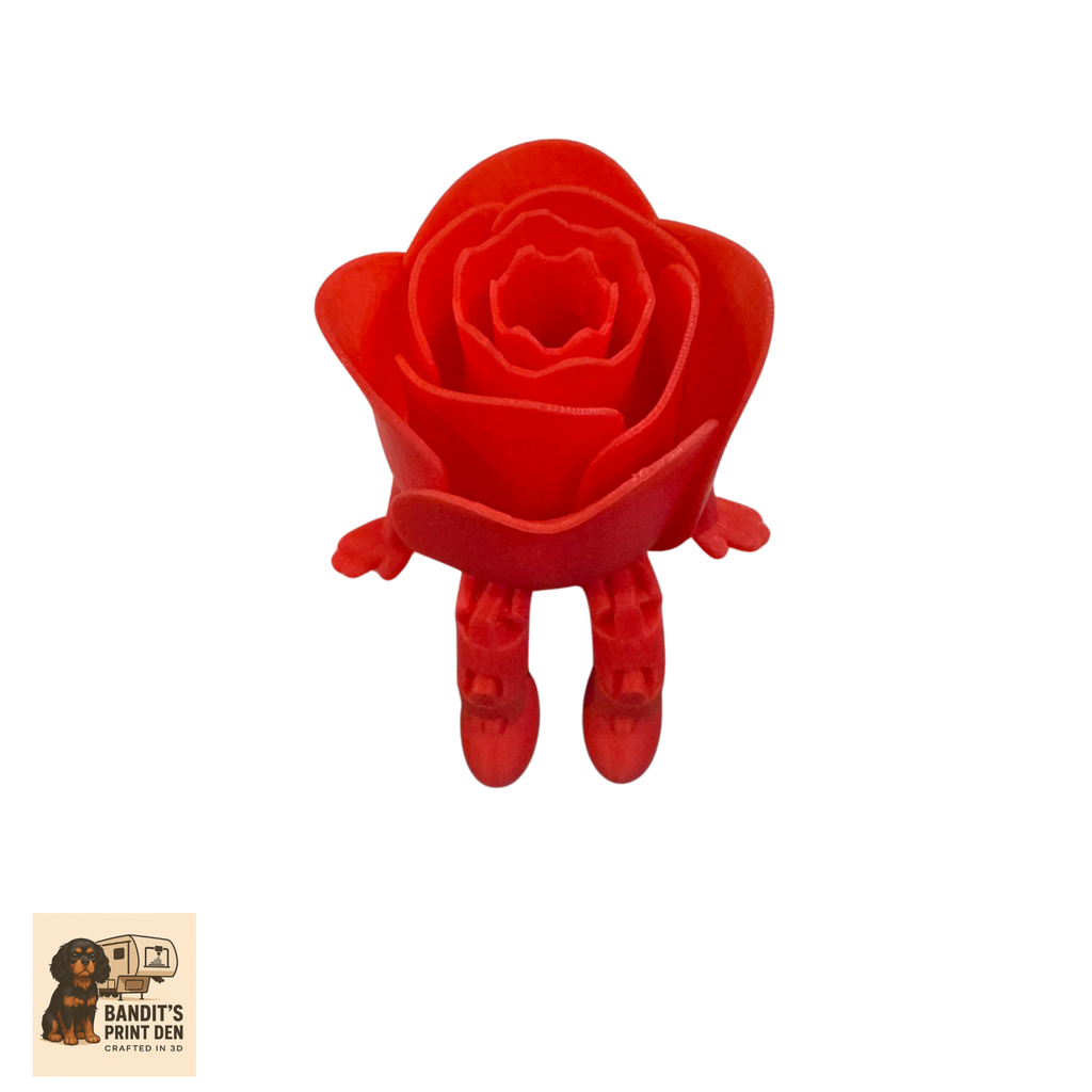 Rose On A Shelf – 3D Printed Shelf Sitter Figurine