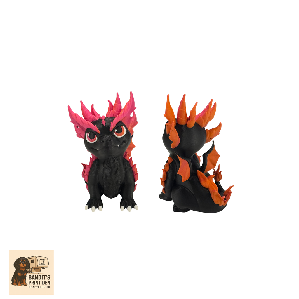 Magmos & Molten Dragon Egg – Lava Dragon Figurine & Hatchable Egg Display
