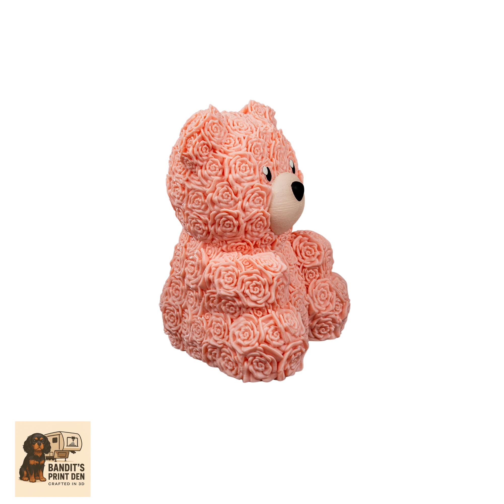 Floral Bear – 3D Printed Rose Teddy Gift