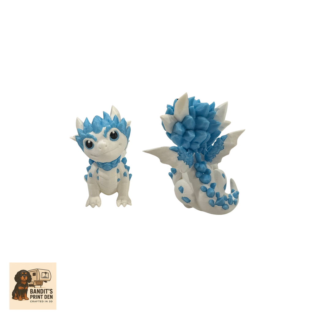 Crystallis – Ice Crystal Dragon Figurine | Bandit’s Print Den