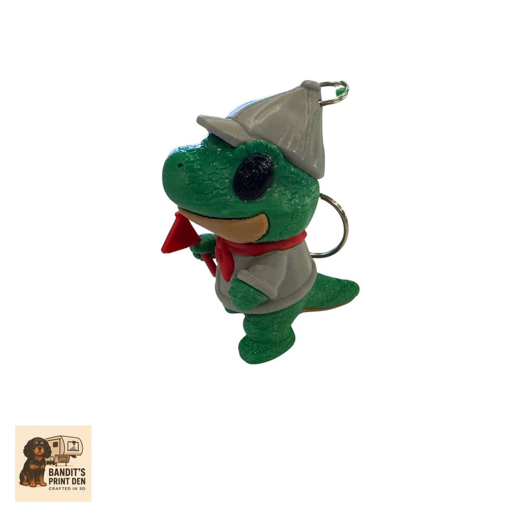 Boy Scout Dino (Dino the Explorer) Keychain / Bag Clip