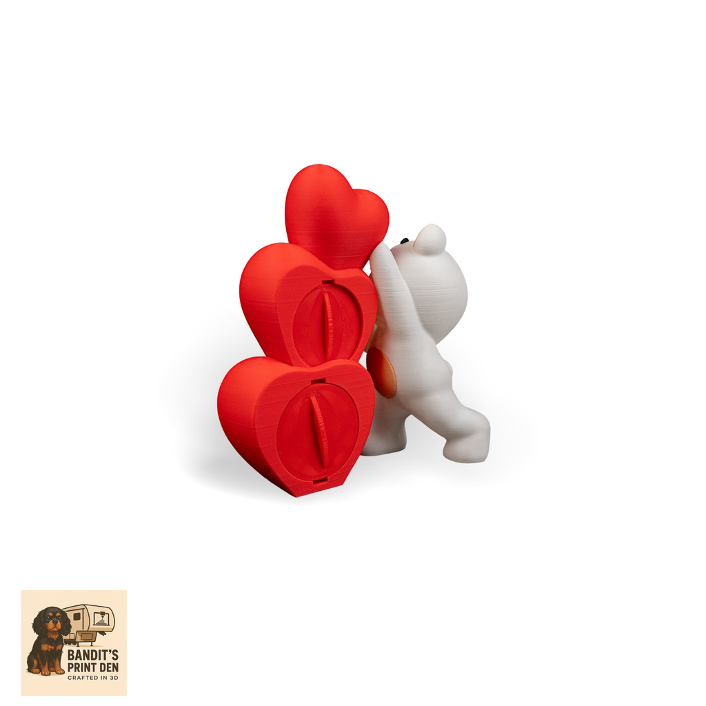 Love to Bear – Light-Up Floral Heart Teddy Décor