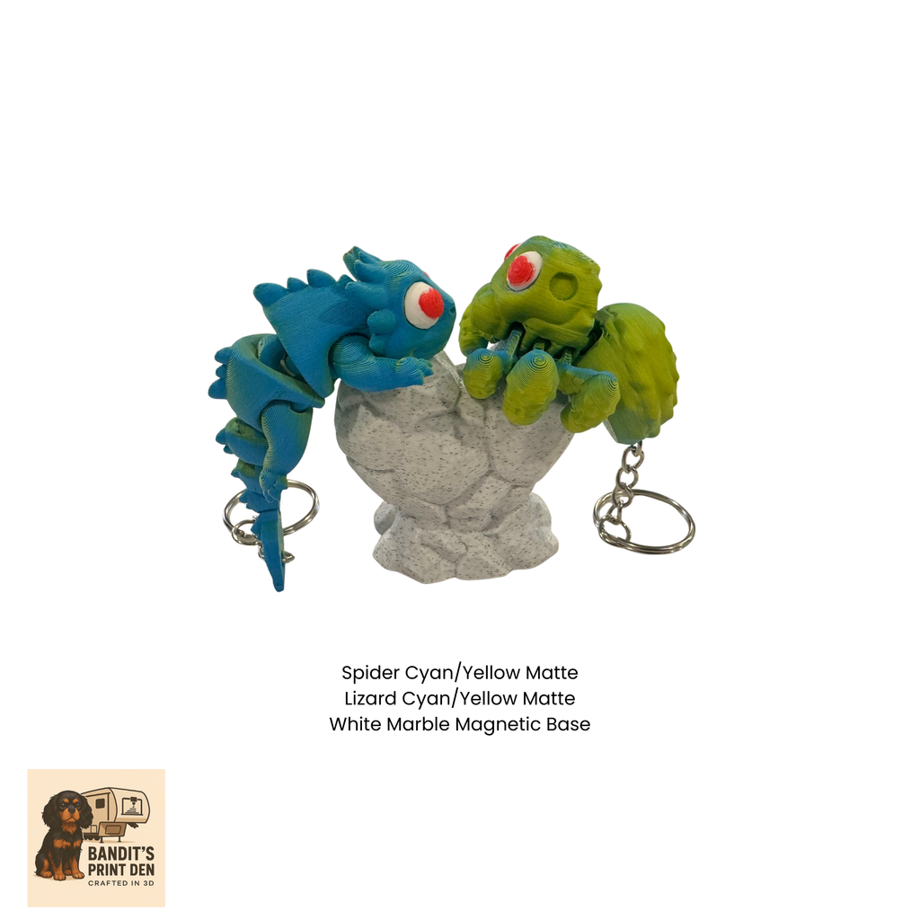 His & Hers Magnetic Heart Rock Set | Romantic Creature Soulmates Keychain Pair | “His and Hers” 3D Printed Love Board Magnet Display | Couples Gift for Valentine’s, Anniversary, Date Night