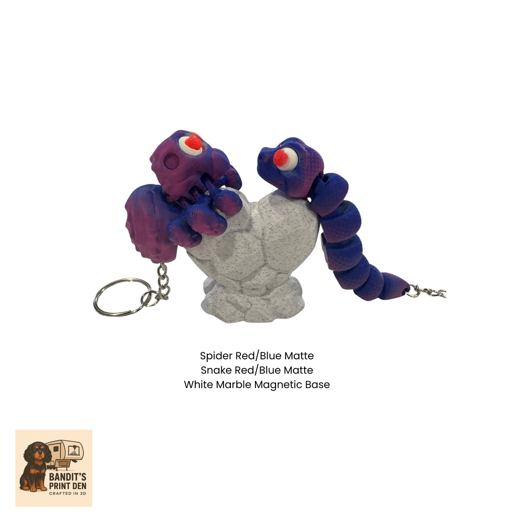 His & Hers Magnetic Heart Rock Set | Romantic Creature Soulmates Keychain Pair | “His and Hers” 3D Printed Love Board Magnet Display | Couples Gift for Valentine’s, Anniversary, Date Night