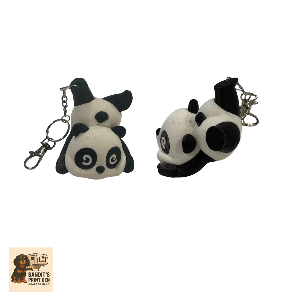 Pandamonium Panda Keychain, Purse /Backpack Clip Collection