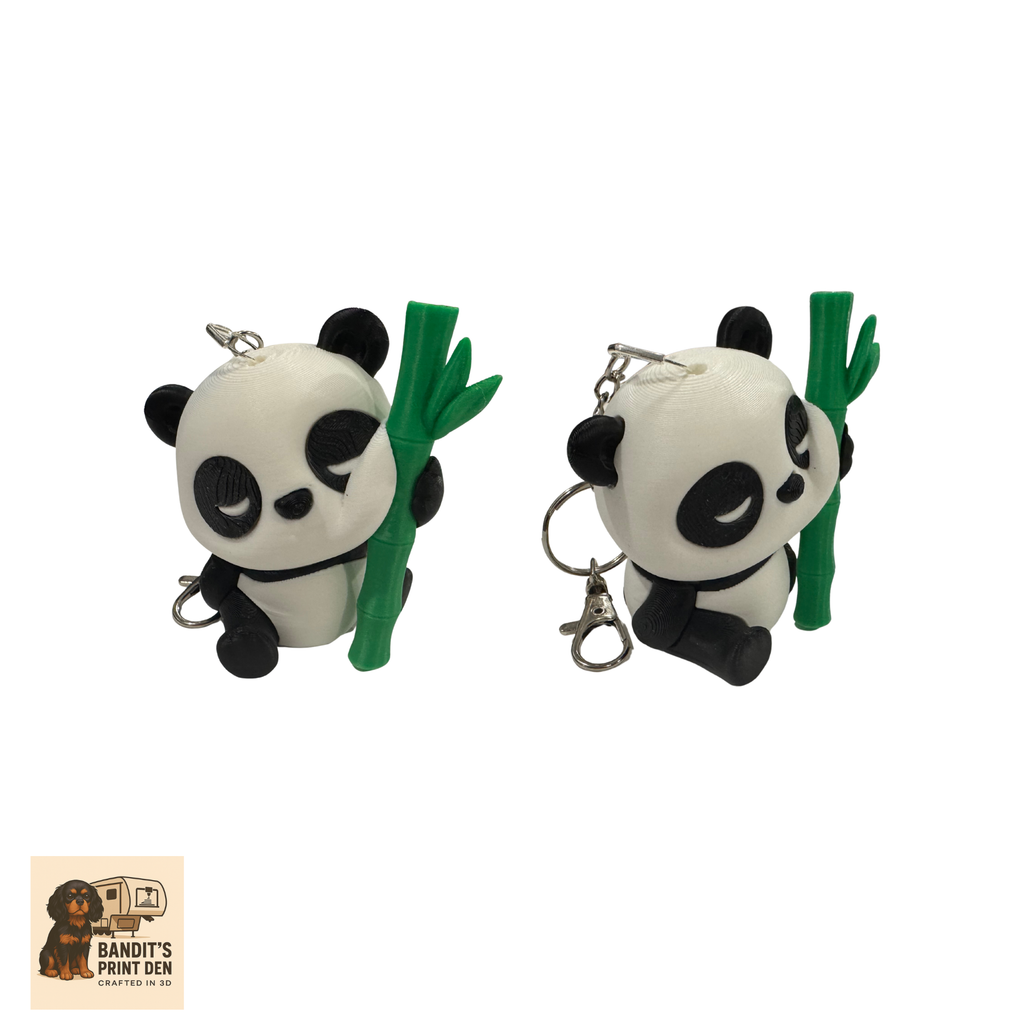 Pandamonium Panda Keychain, Purse /Backpack Clip Collection