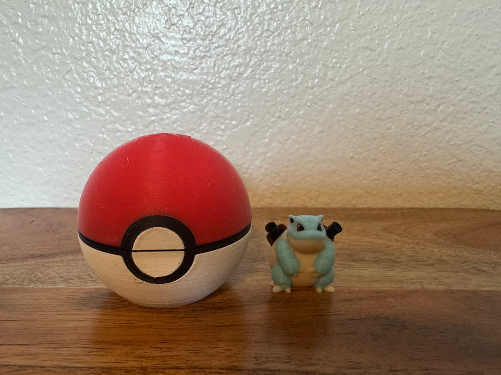 Poké Mini Figure + Ball Holder | Japanese Anime Fan Art