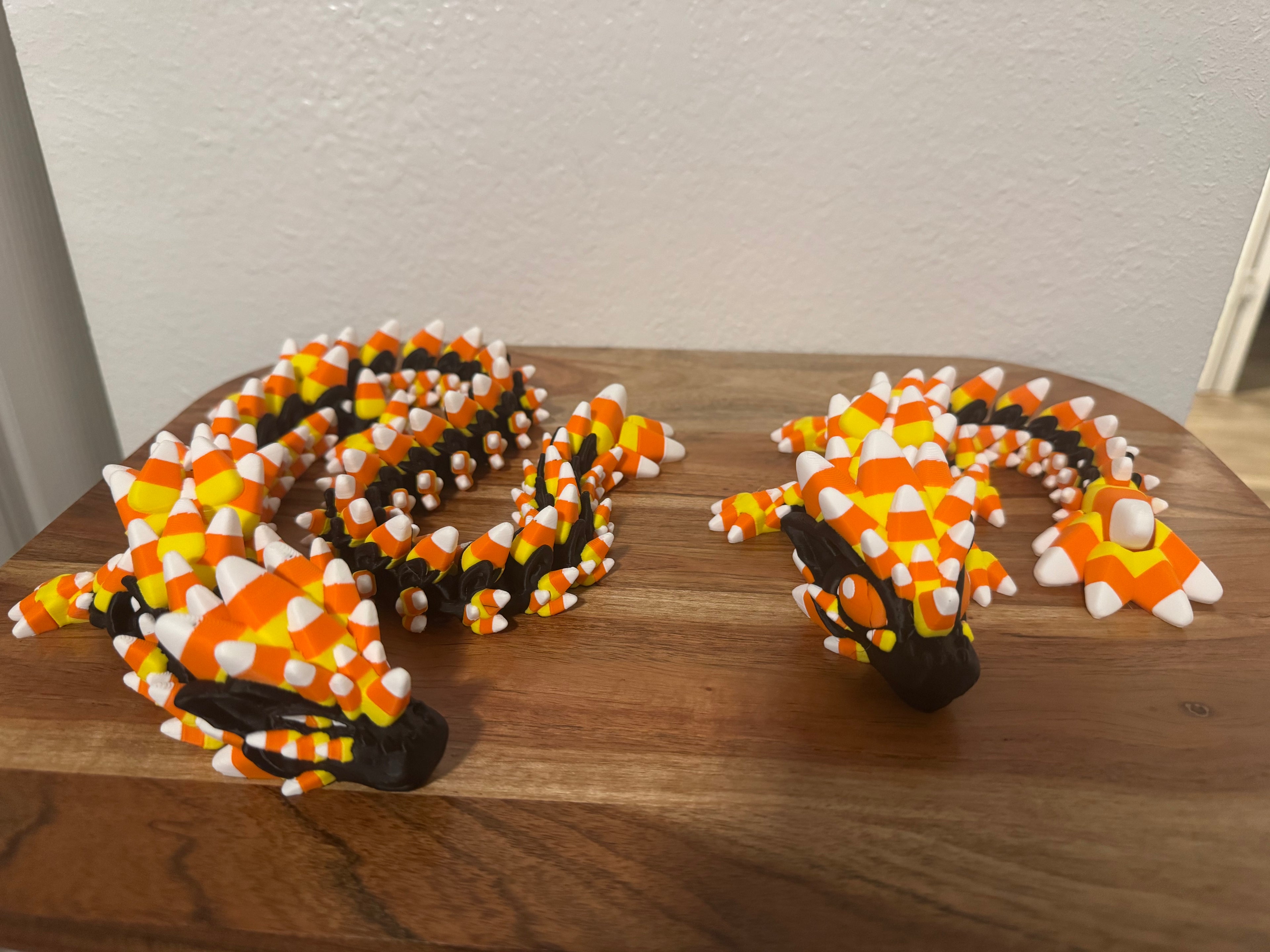 Candy Corn Dragon | Articulated 3D Printed Halloween Dragon