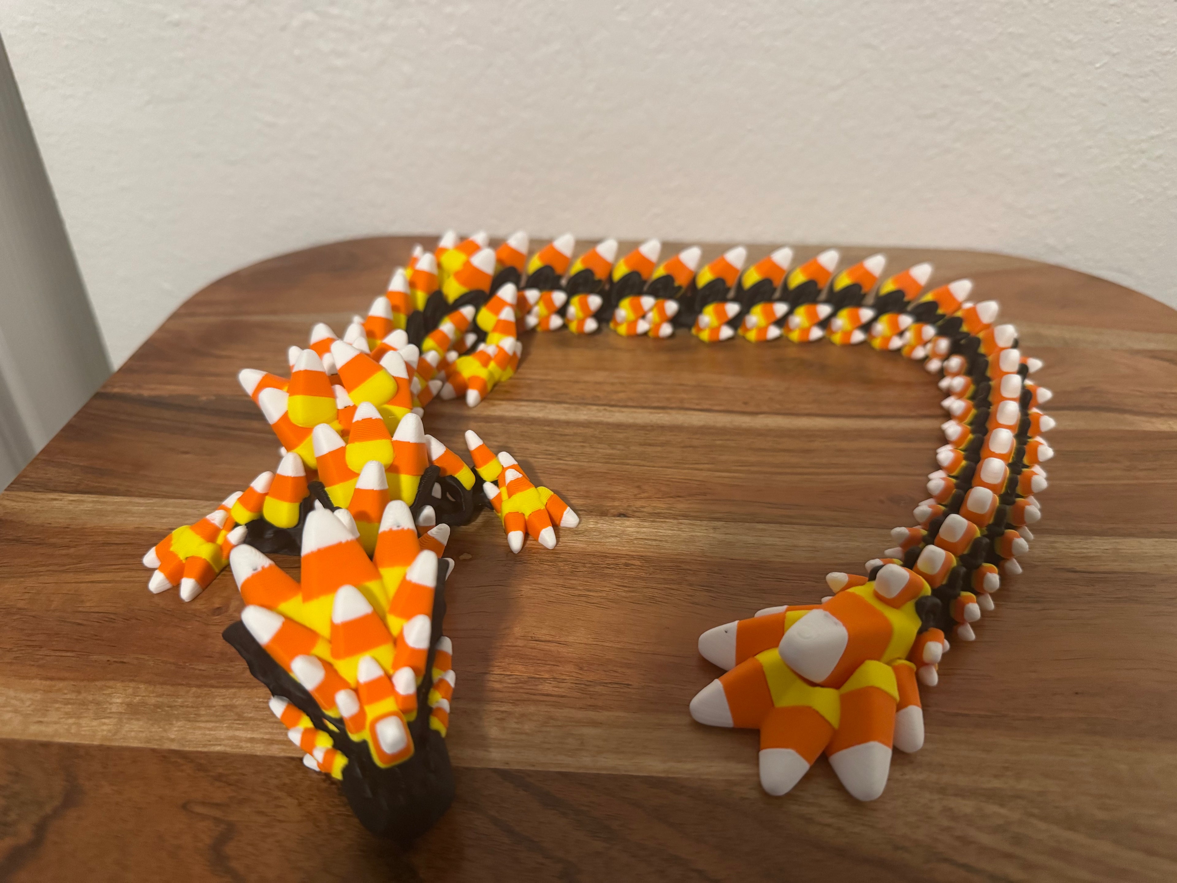 Candy Corn Dragon | Articulated 3D Printed Halloween Dragon
