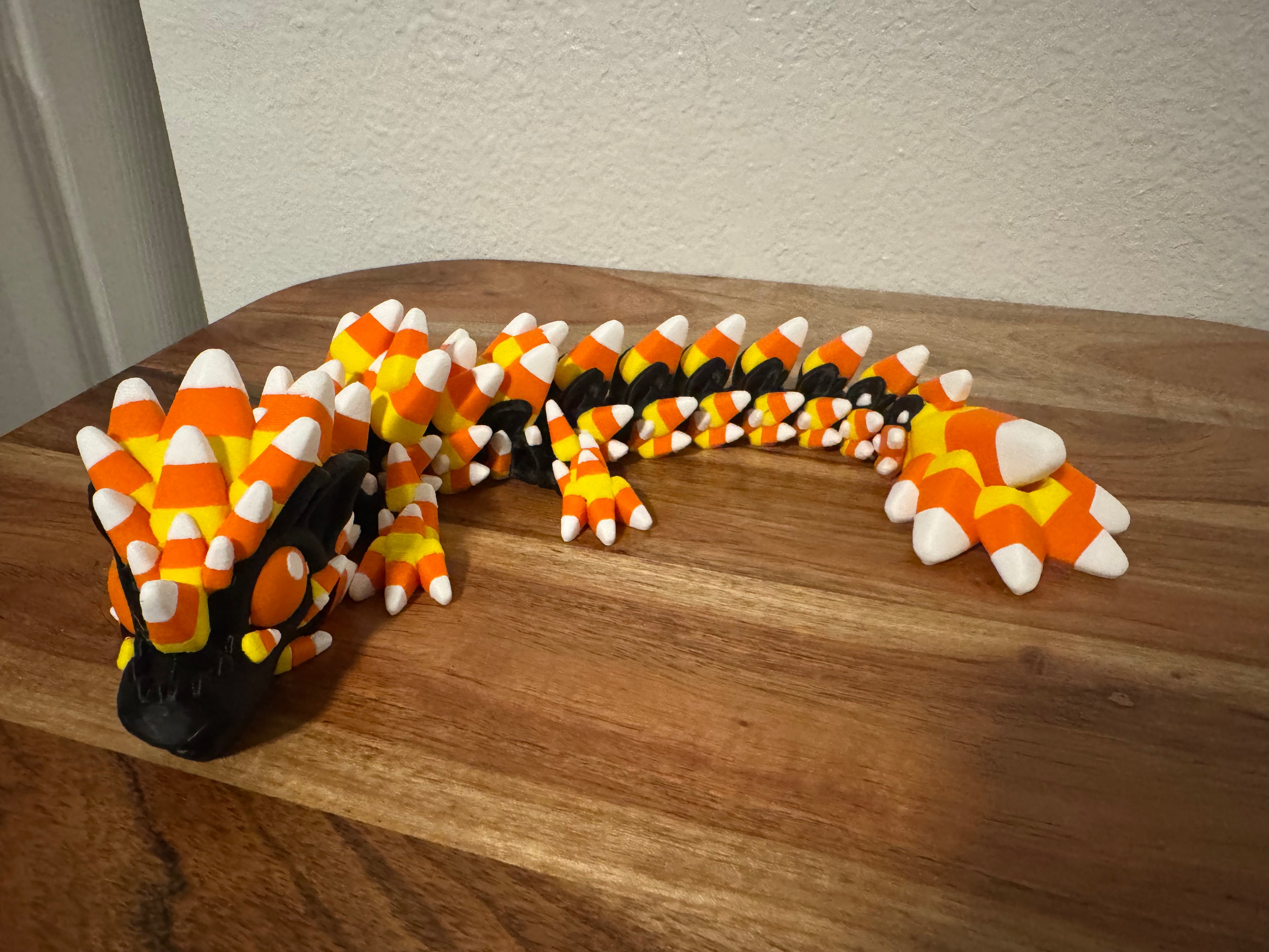Candy Corn Dragon | Articulated 3D Printed Halloween Dragon