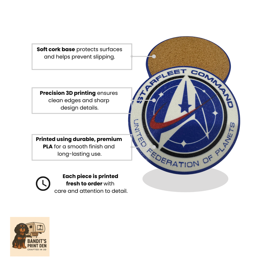 Star Trek Themed Starfleet Coasters