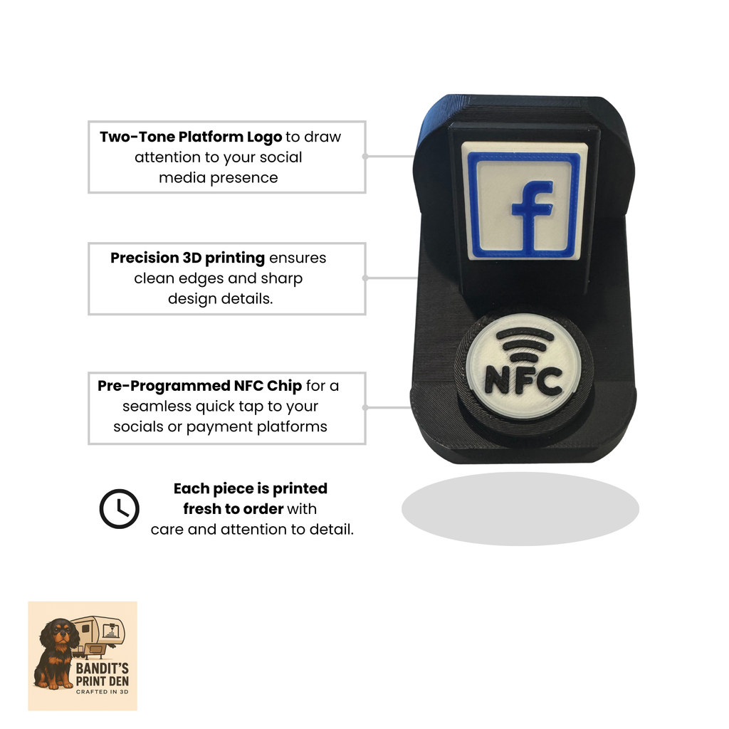NFC Tap to Connect Display Set (4-Module System) | Social Media & Payment Links