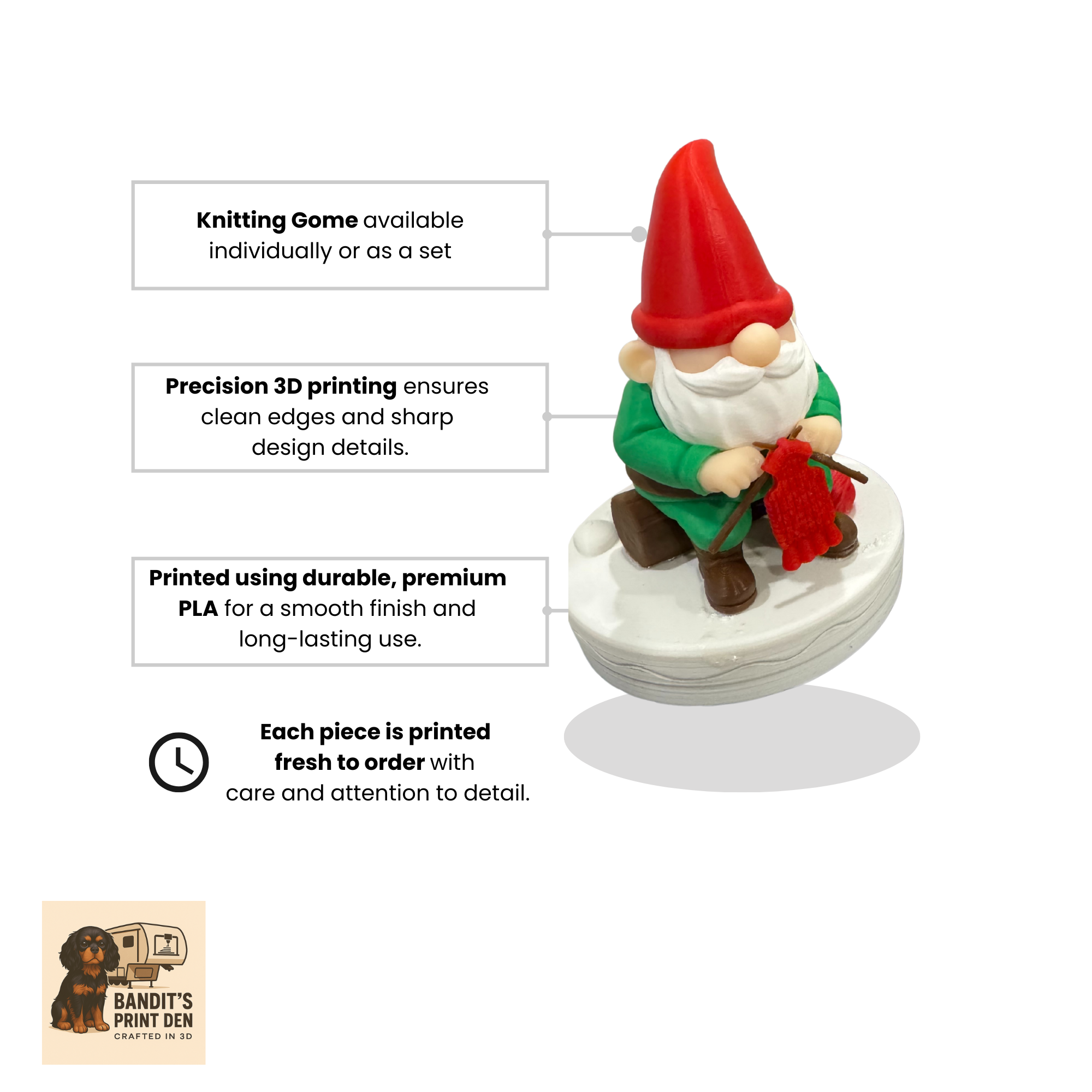 Knitmas Gnome – Cozy Knitting Gnome Figurine