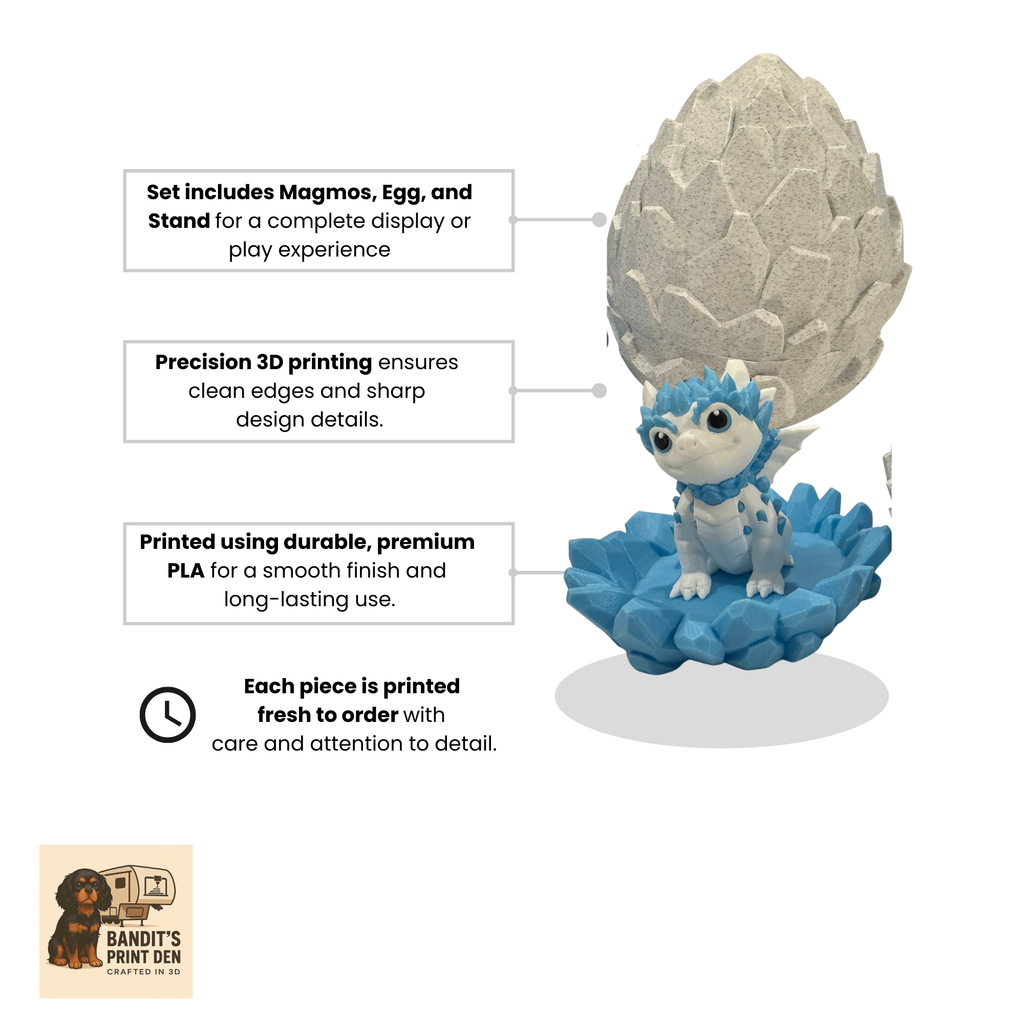 Crystallis – Ice Crystal Dragon Figurine | Bandit’s Print Den