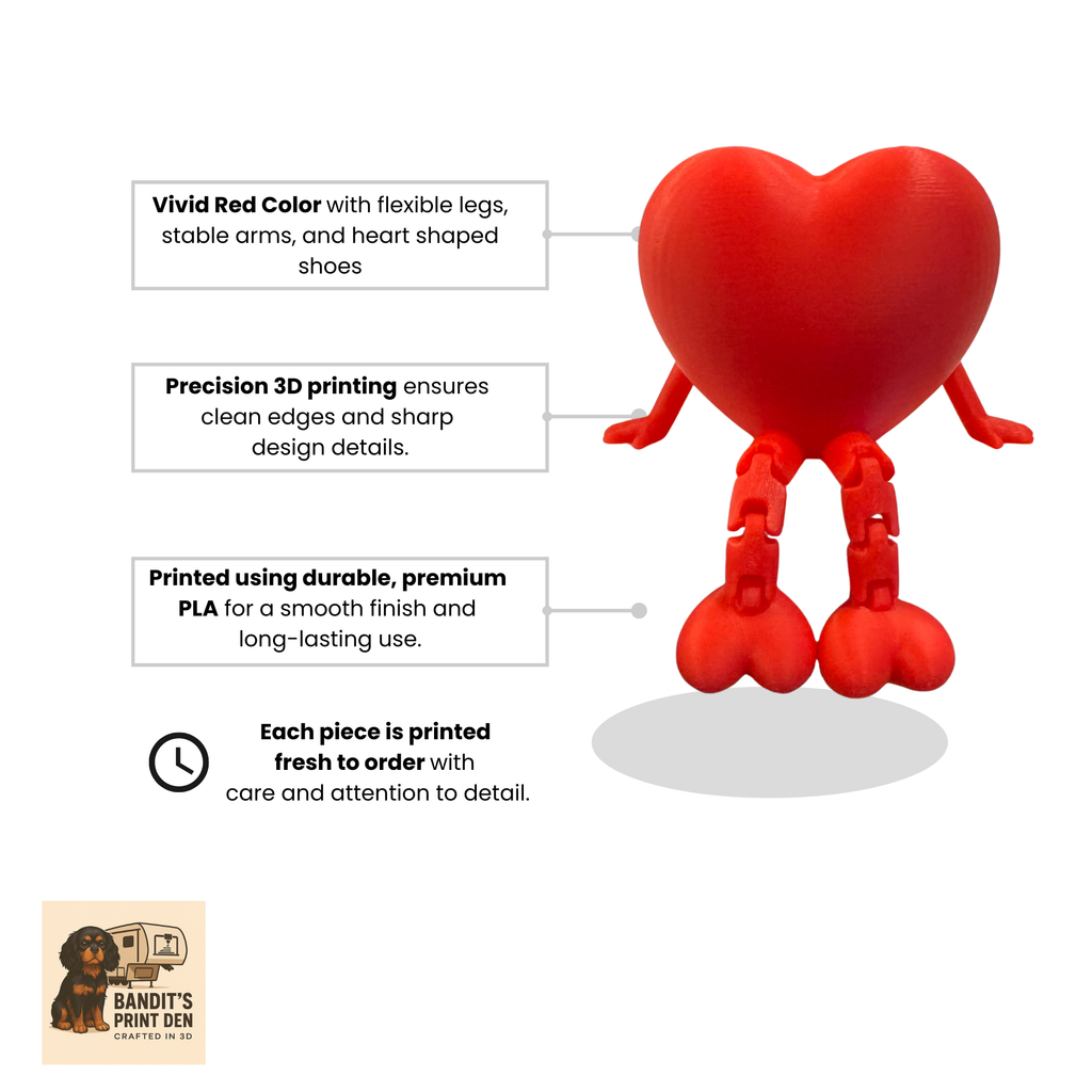 Heart On A Shelf – 3D Printed Shelf Sitter Figurine