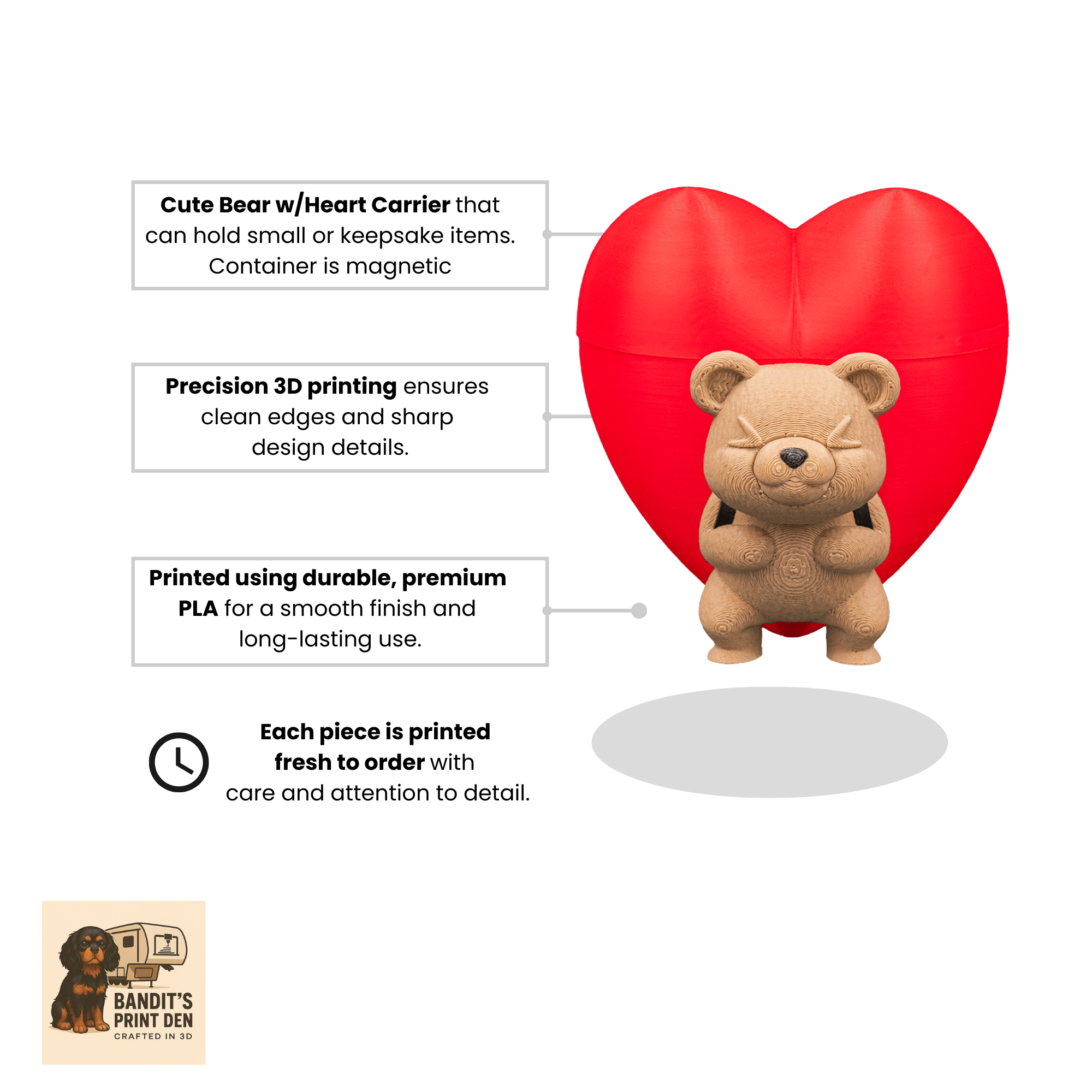 Heart Carrier Container – 3D Printed Valentine Gift Box