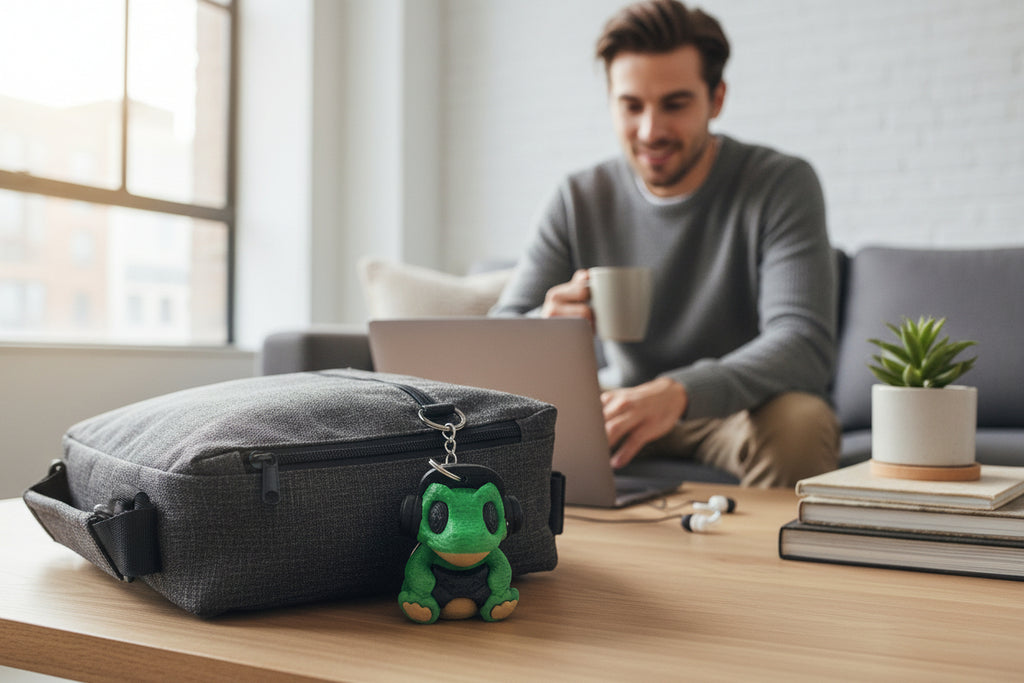 Gamer Dino Keychain / Backpack Clip
