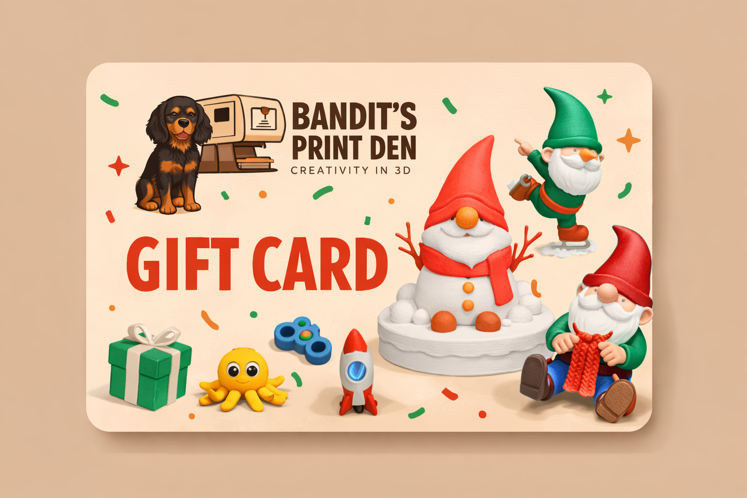 Bandit's Print Den Gift Card