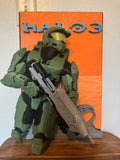 Halo 3 Master Chief 3D Wall Display | 12x18 Gaming Fan Art