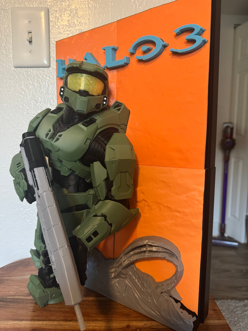 Halo 3 Master Chief 3D Wall Display | 12x18 Gaming Fan Art