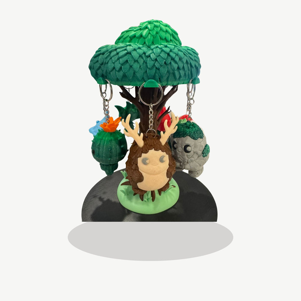 Spirit of the Forest Charms; Keychain; Flower Spirit, Mushroom Spirit, Leaf Spirit, Cactus Spirit, Stone Spirit, Water Spirit, Tree Spirit