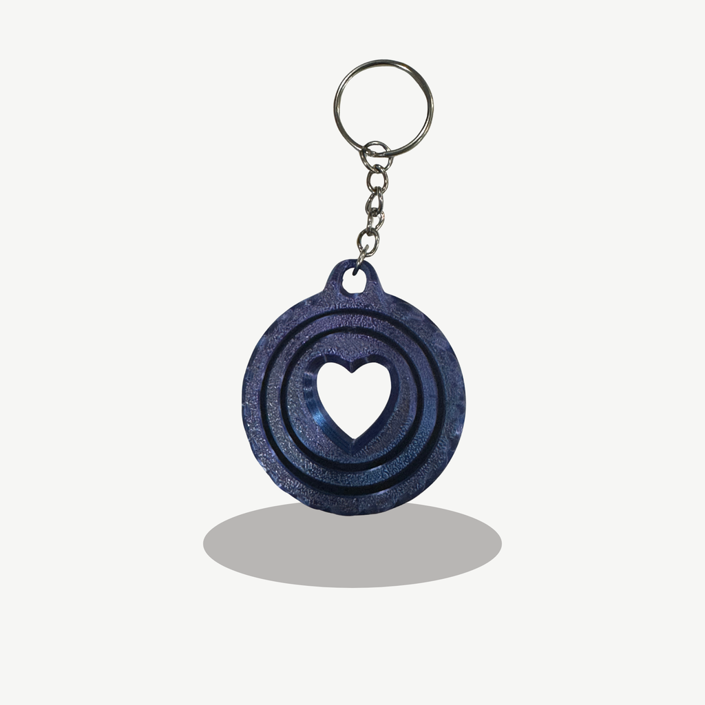 Heart Spinner Keychain – 3D Printed Fidget Keychain | Love Gift | Stress Reliever | Bag Charm | Valentine’s Day Accessory
