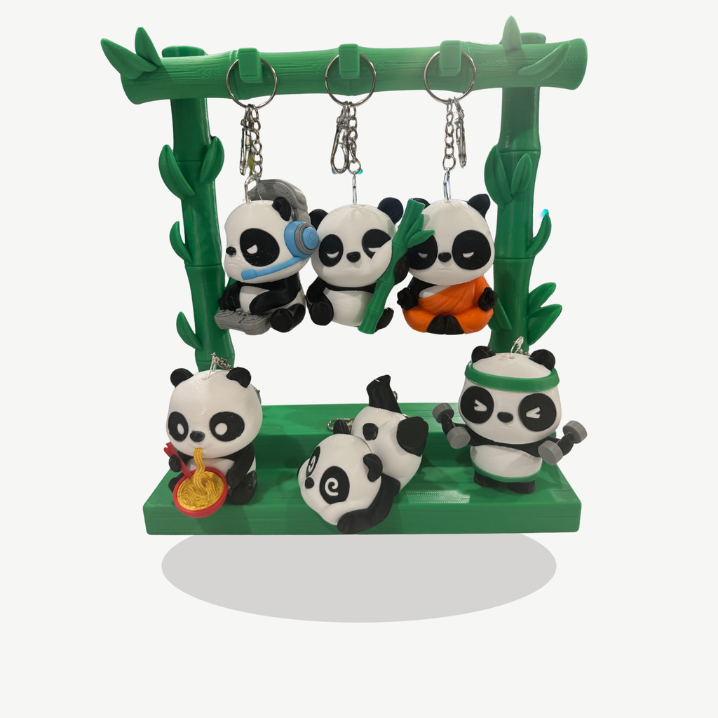Pandamonium Panda Keychain, Purse /Backpack Clip Collection