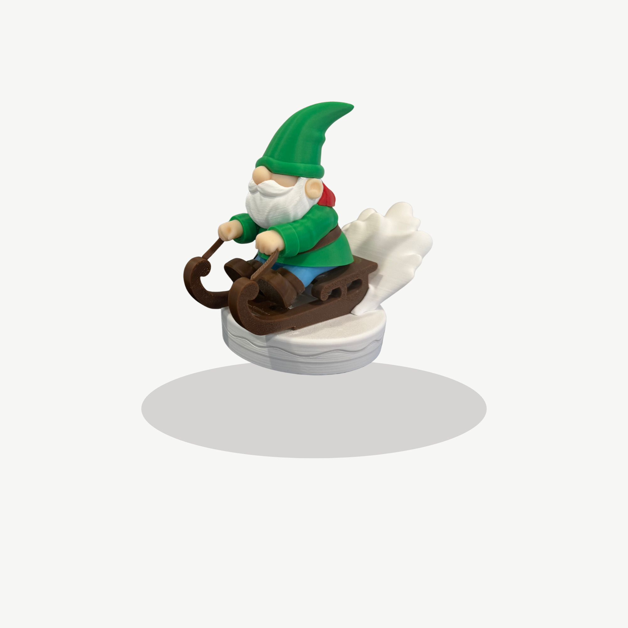 Frost Rider Gnome – 3D Printed Holiday Figurine