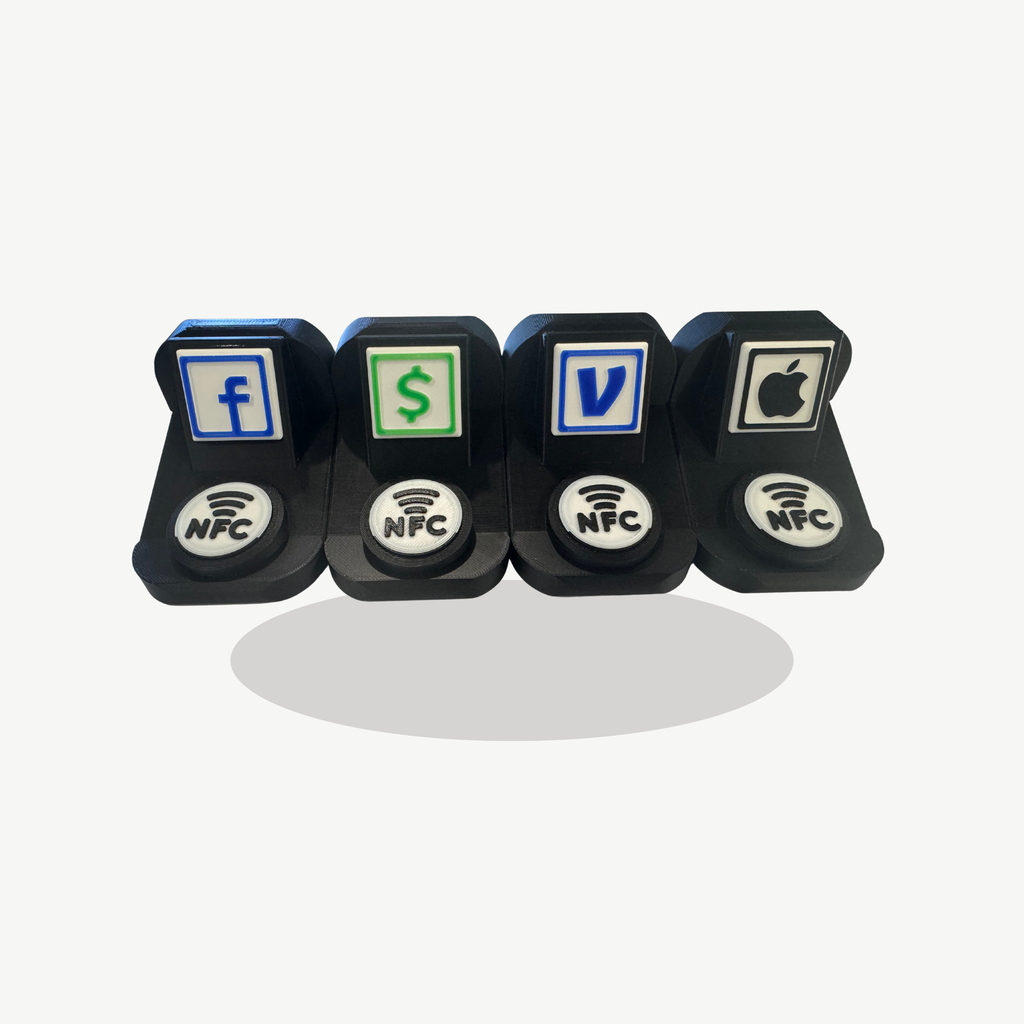 NFC Tap to Connect Display Set (4-Module System) | Social Media & Payment Links