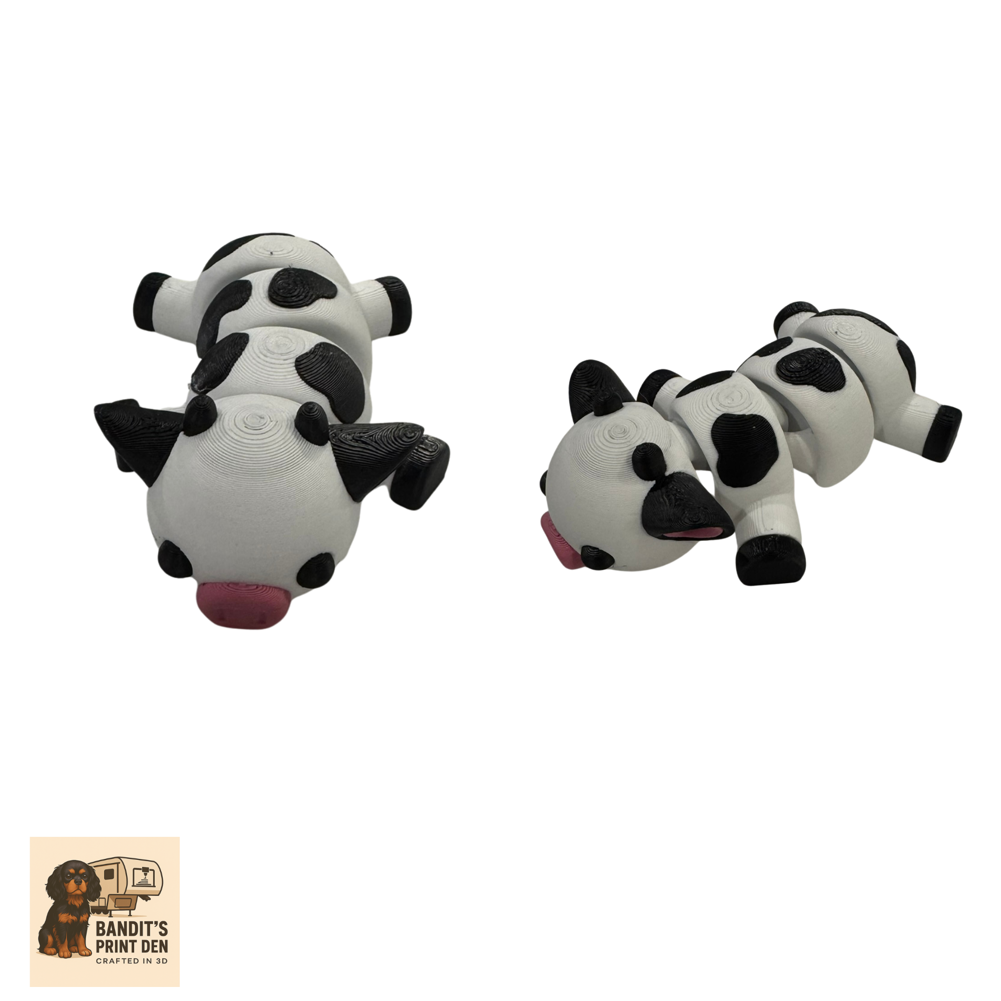 Woodland Field Animal Display Set – 3D Printed Diorama Base with Articulated Animal