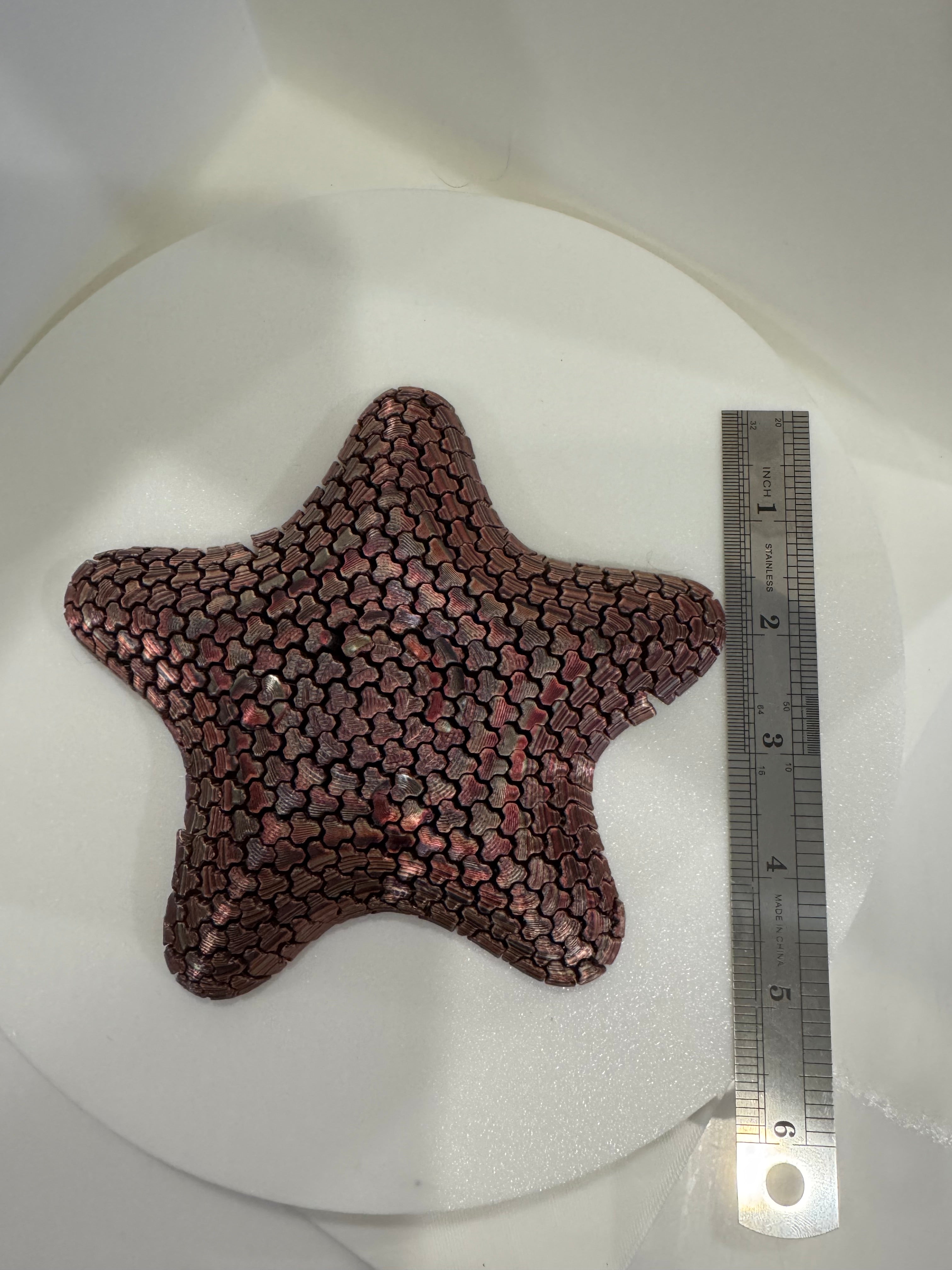 Happy Star Fidget – Fully Articulated Flexible Star Print