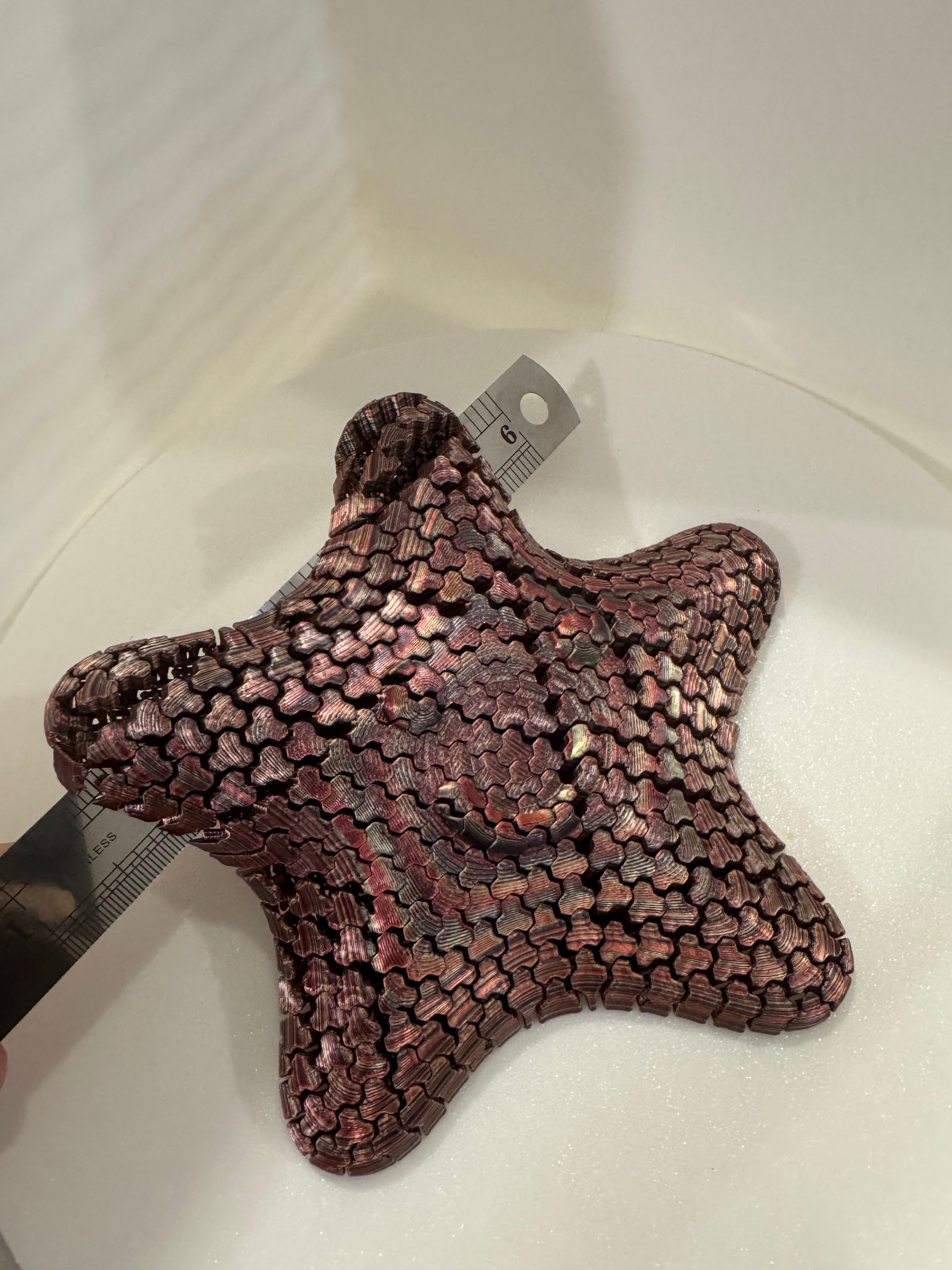 Happy Star Fidget – Fully Articulated Flexible Star Print