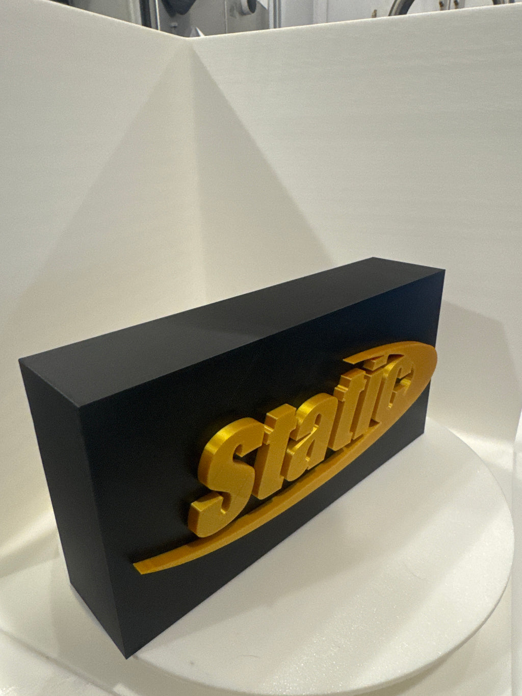 Static Paintball Team Desk Display – Exclusive 3D Printed Trophy Piece | Black &amp; Gold | Team Collectible | Made to Order