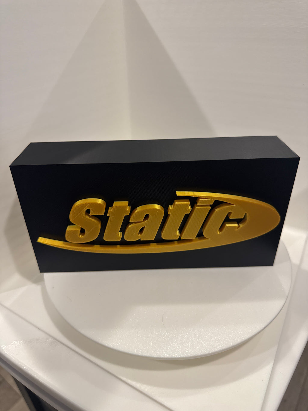 Static Paintball Team Desk Display – Exclusive 3D Printed Trophy Piece | Black &amp; Gold | Team Collectible | Made to Order