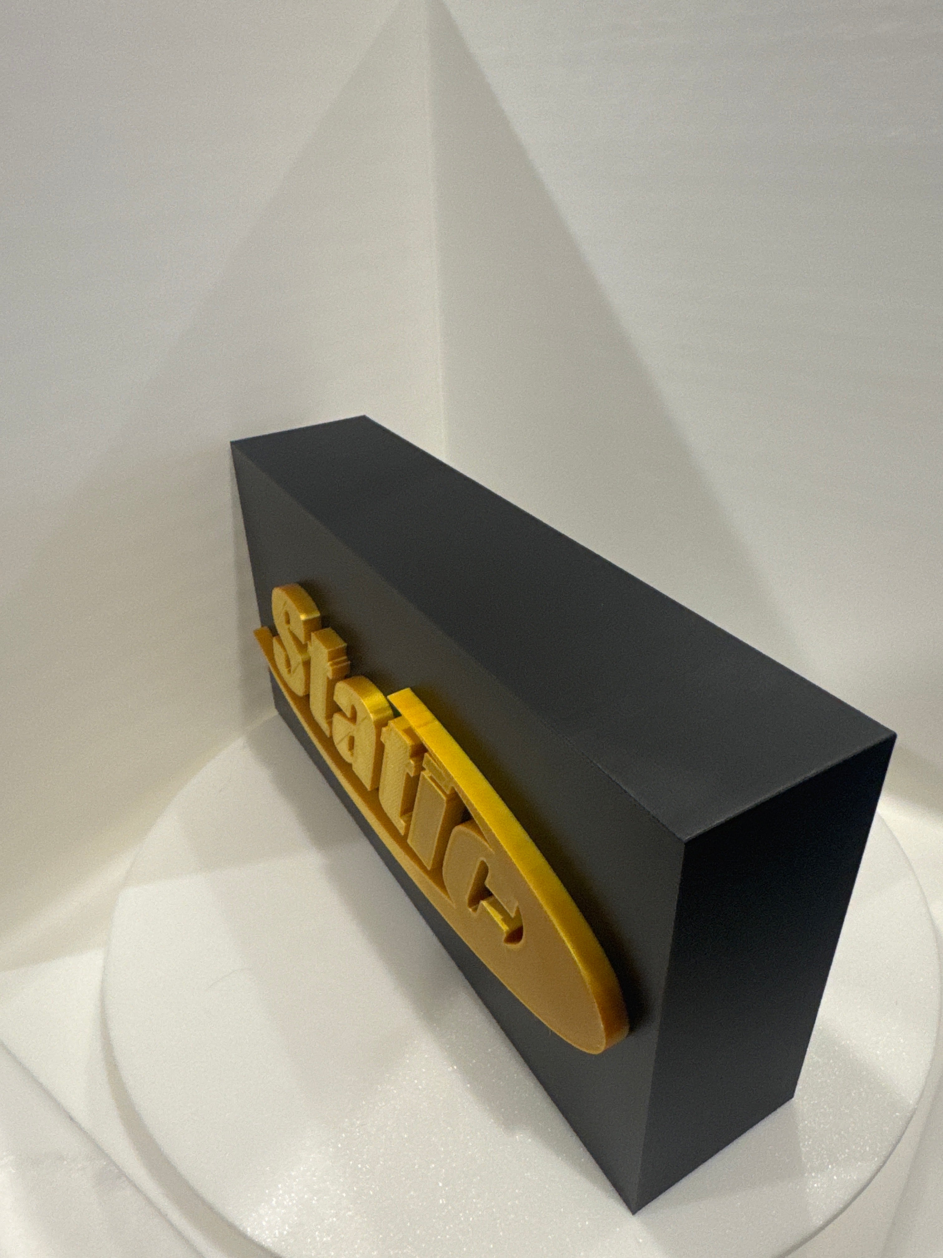 Static Paintball Team Desk Display – Exclusive 3D Printed Trophy Piece | Black &amp; Gold | Team Collectible | Made to Order