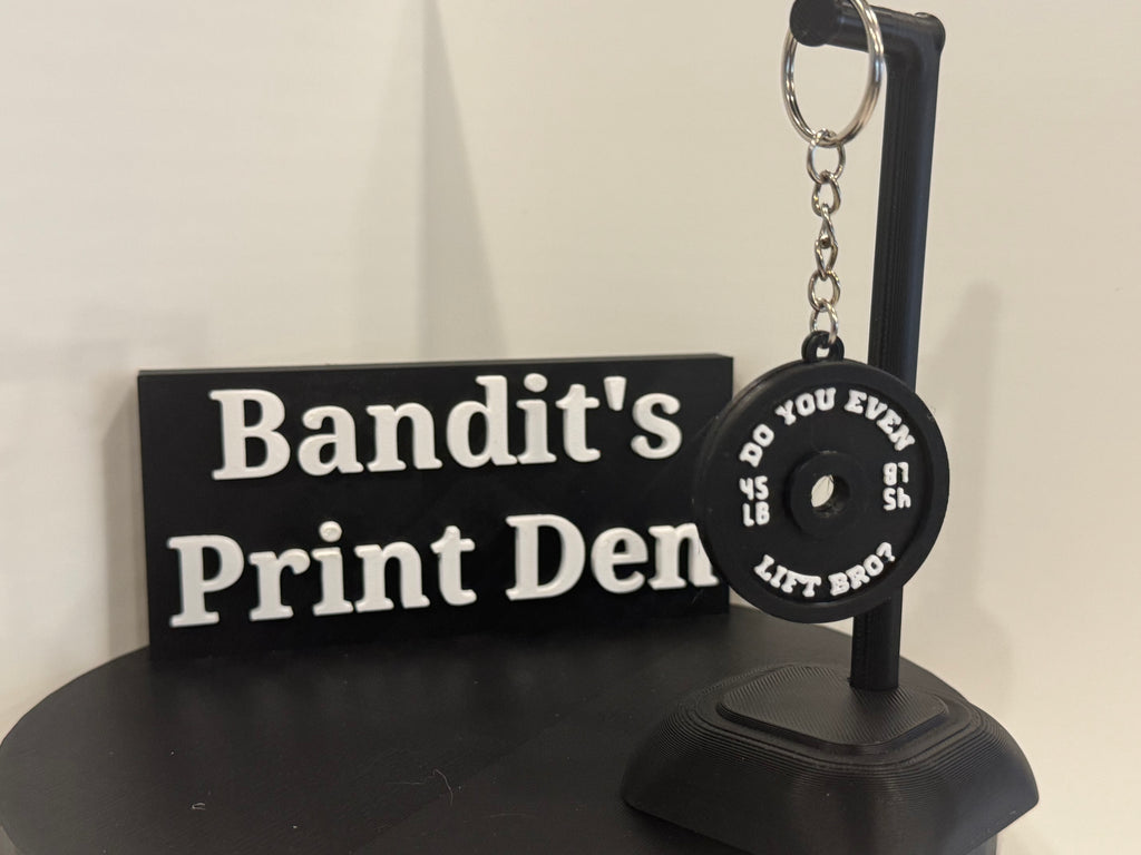“Do You Even Lift Bro?” Weight Plate Keychain