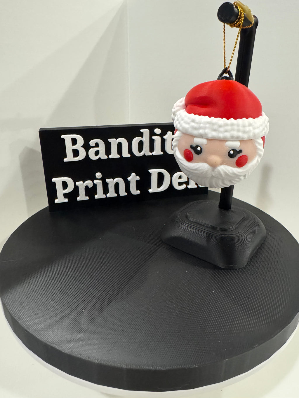Santa Head Christmas Ornament – Double-Sided Holiday Cutie