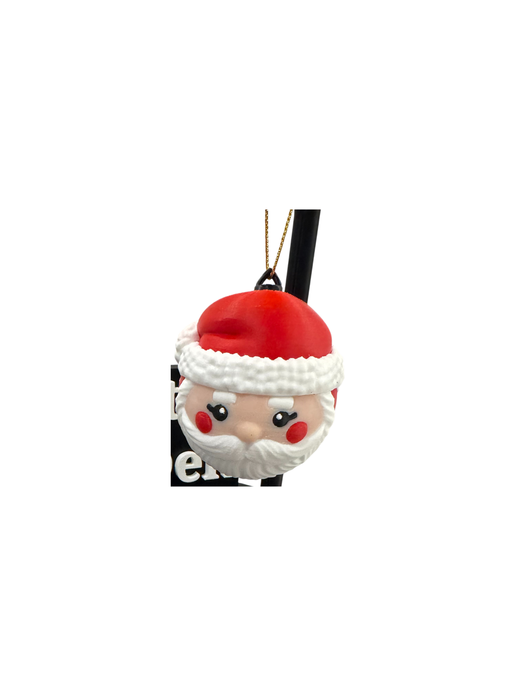 Santa Head Christmas Ornament – Double-Sided Holiday Cutie