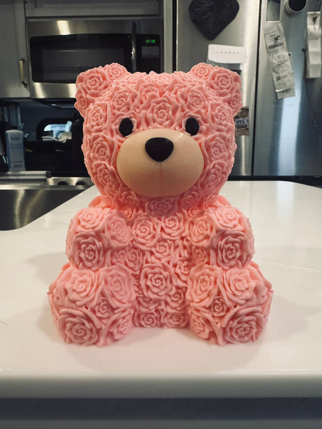 Floral Bear – 3D Printed Rose Teddy Gift