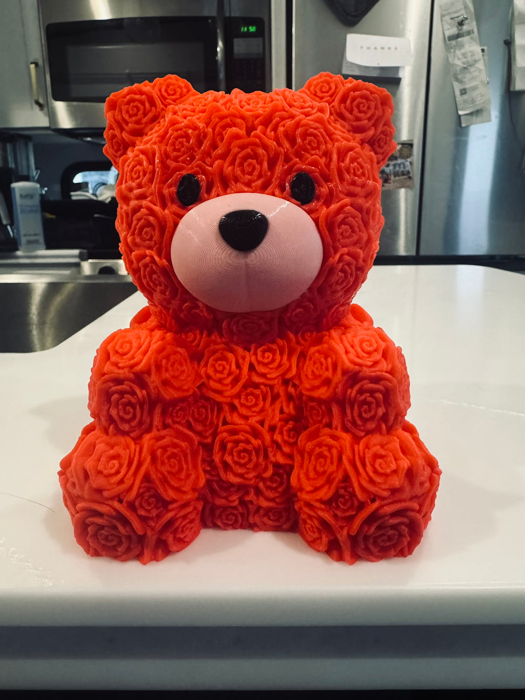 Floral Bear – 3D Printed Rose Teddy Gift